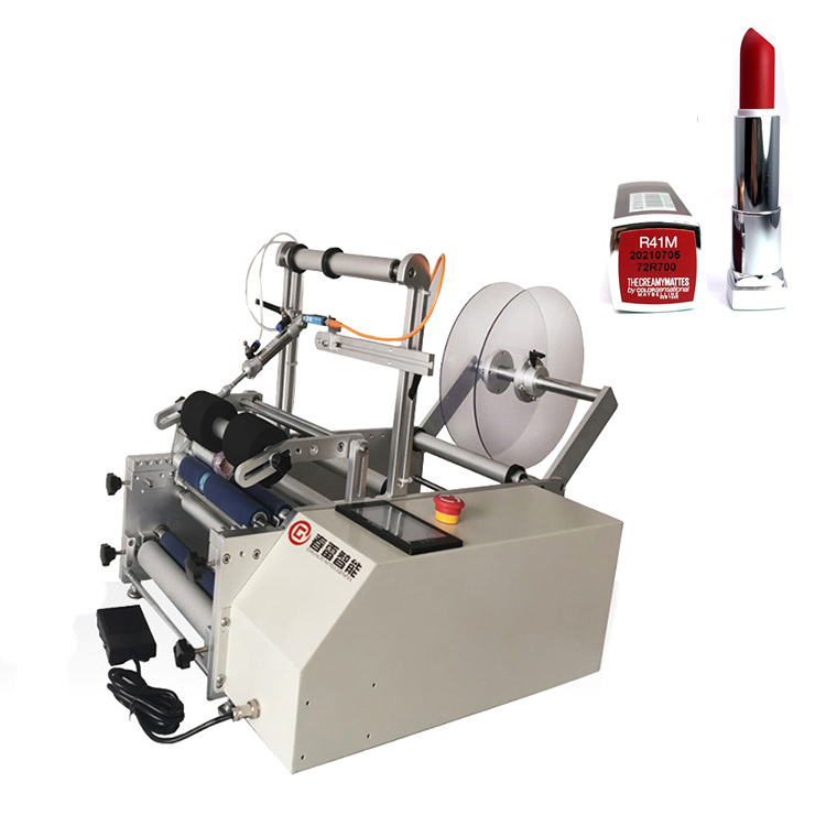 Semi-automatische lippenstift-etiketteermachine